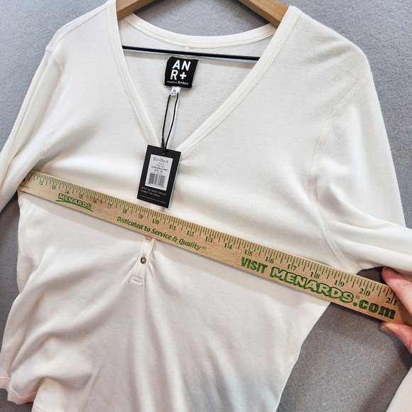 Alp‎ n' Rock NEW Shay II Henley Shirt Long Sleeve V-neck Cream Henley Tee sz XL - Picture 8 of 10